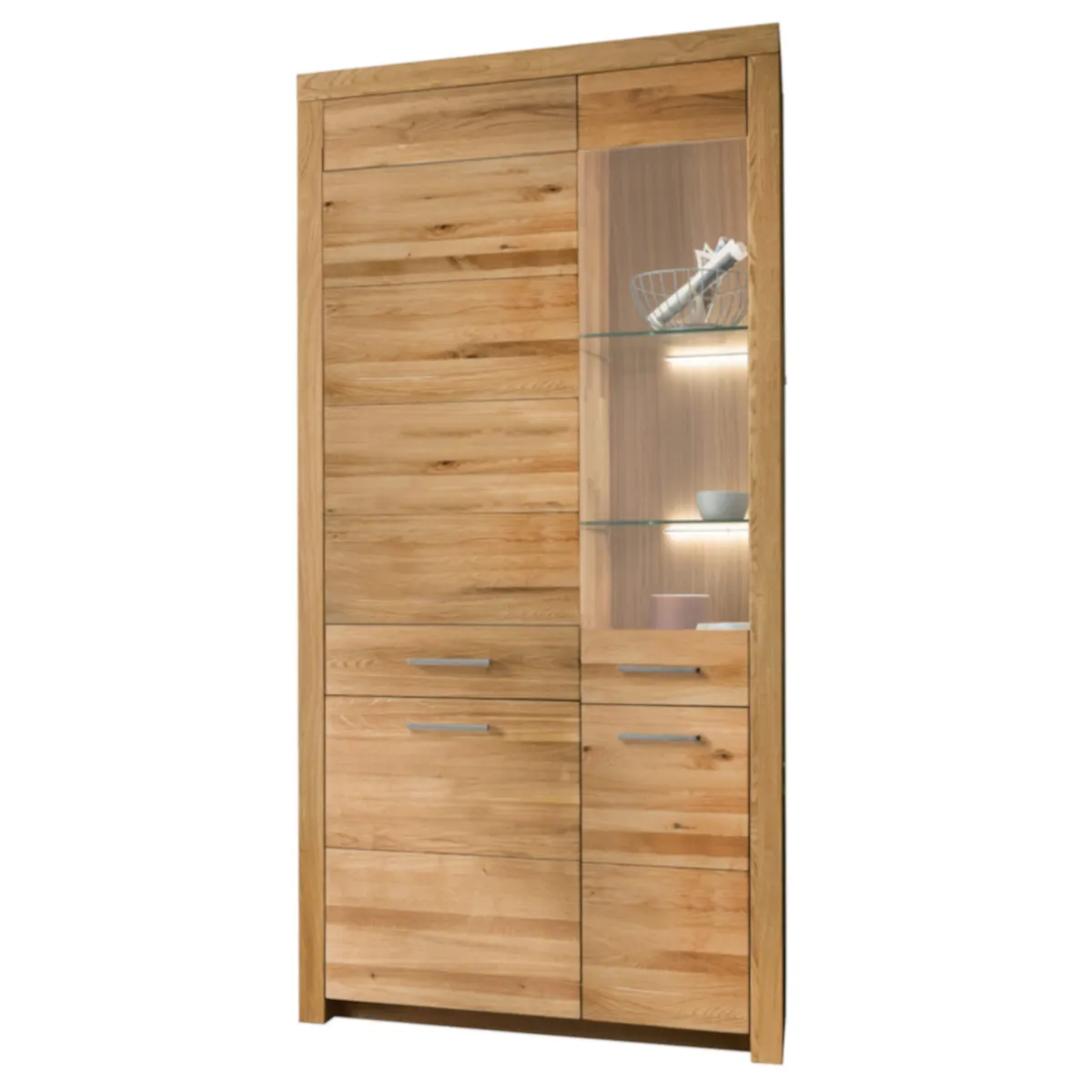 Witryna dębowa szklana DOVE 102x204 II-Przwa - GK_1031690301