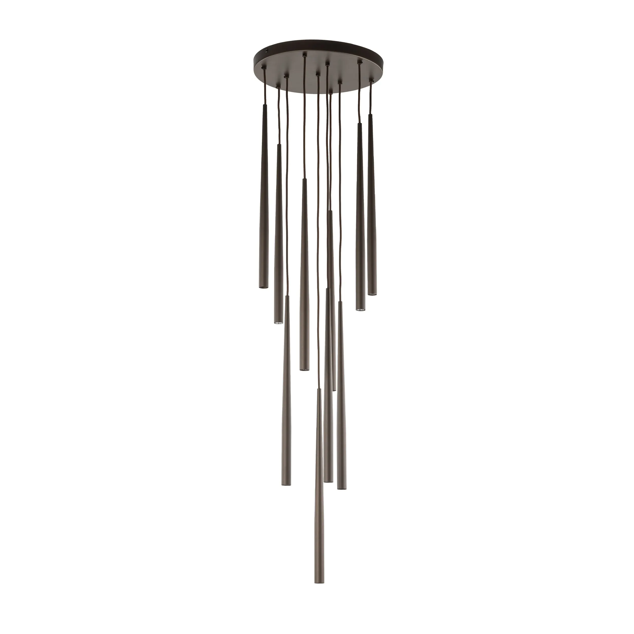 Lampa wisząca PIANO brązowa na okrągłej podstawie 140x35cm