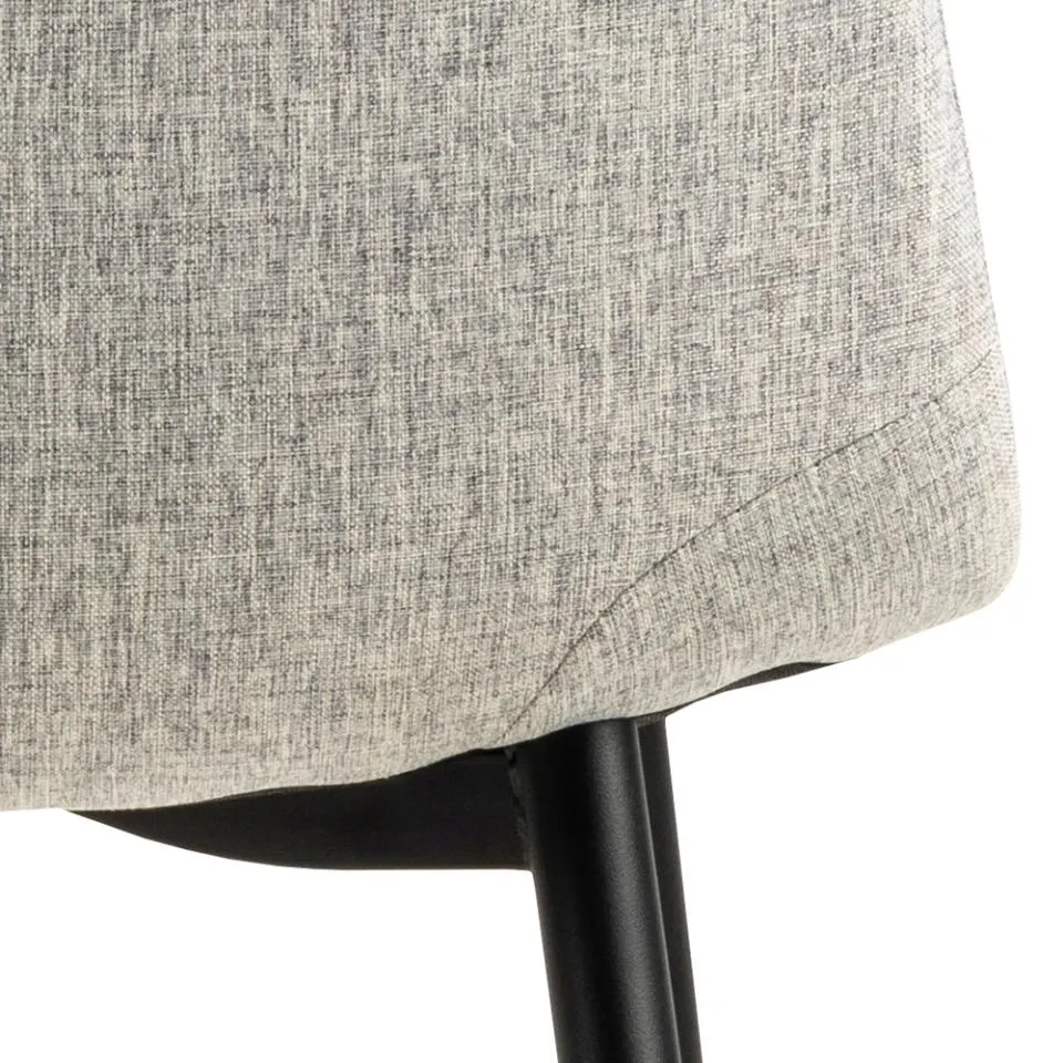 Krzesło tapicerowane Aruba Jasnoszary, Czarny ( zestaw 4 sztuk ) - 0000102084