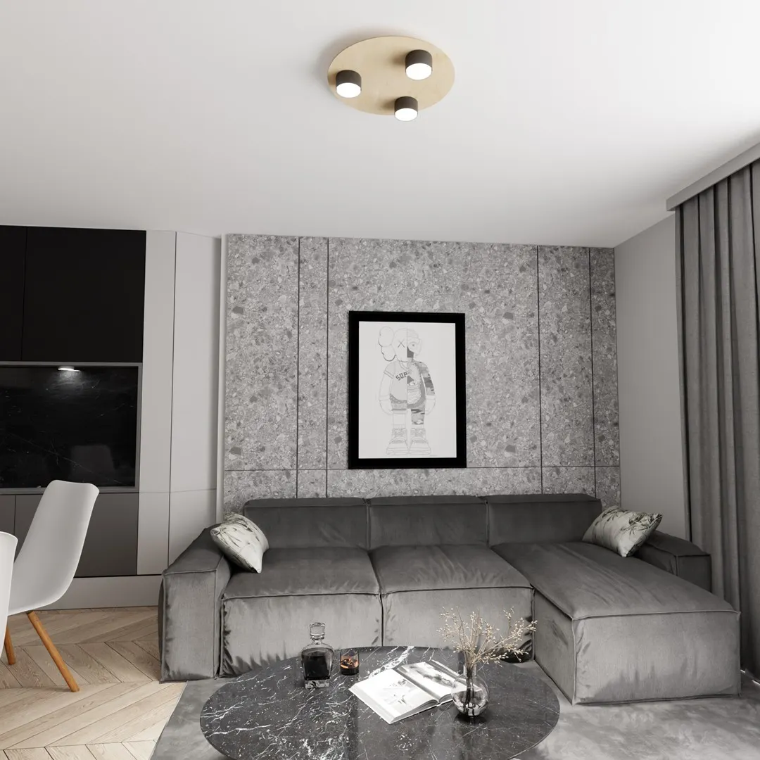 Lampa sufitowa okrągła PIXO 3 BL — zdjęcie 4