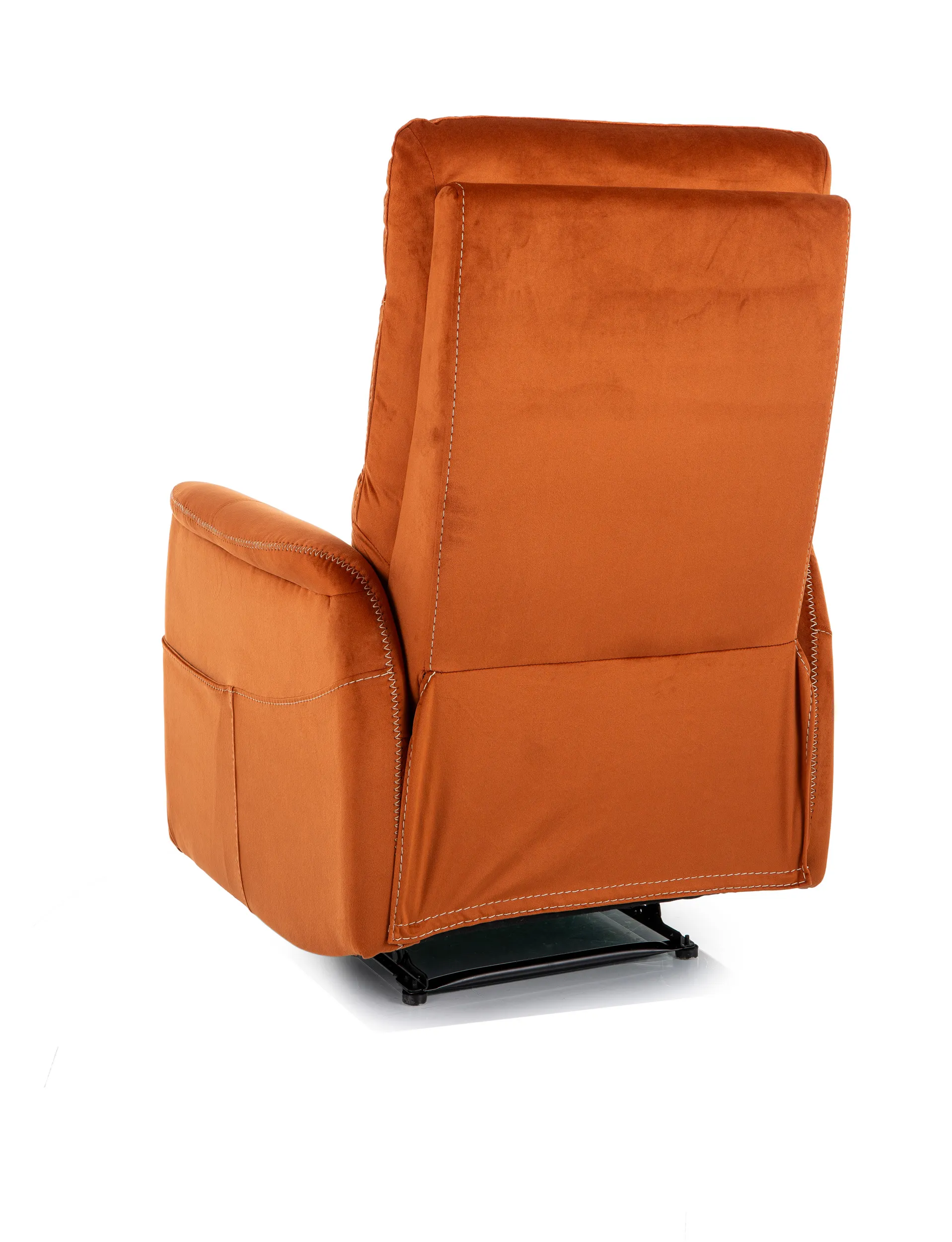 Fotel rozkładany SOLON M VELVET funkcja masażu cynamonowy - SOLONMVCY