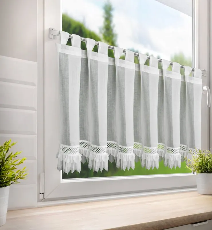 FIRANA GOTOWA KATRIN NA SZELKACH 150 X 60 CM BIAŁY — zdjęcie 8