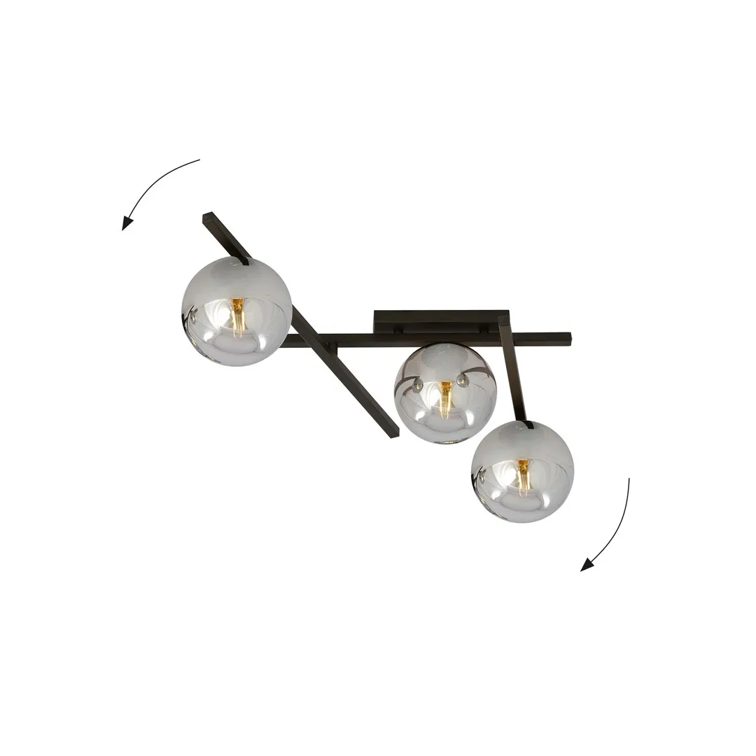 Lampa sufitowa SMART Czarny 1104/3 - 1104/3