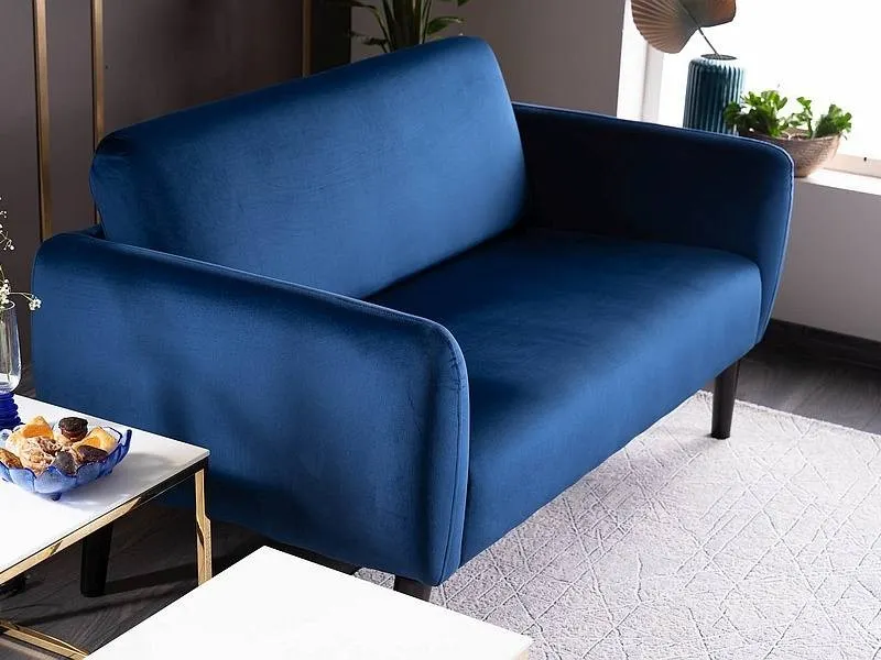 Sofa ELSA VELVET Bluvel 86 granatowa wenge - ELSAVGW