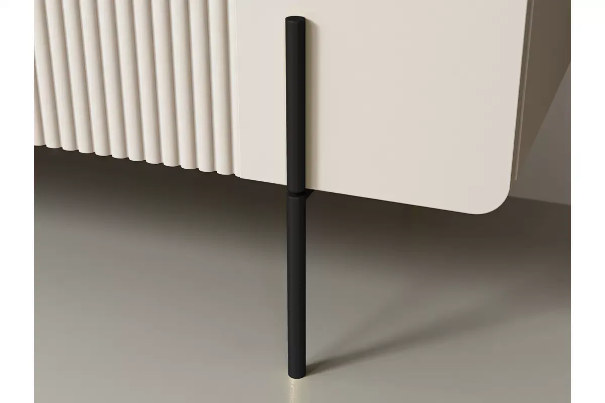 MALMI Ława 100 2SZ - cashmere / crema bianca / czarne nogi - B_162304