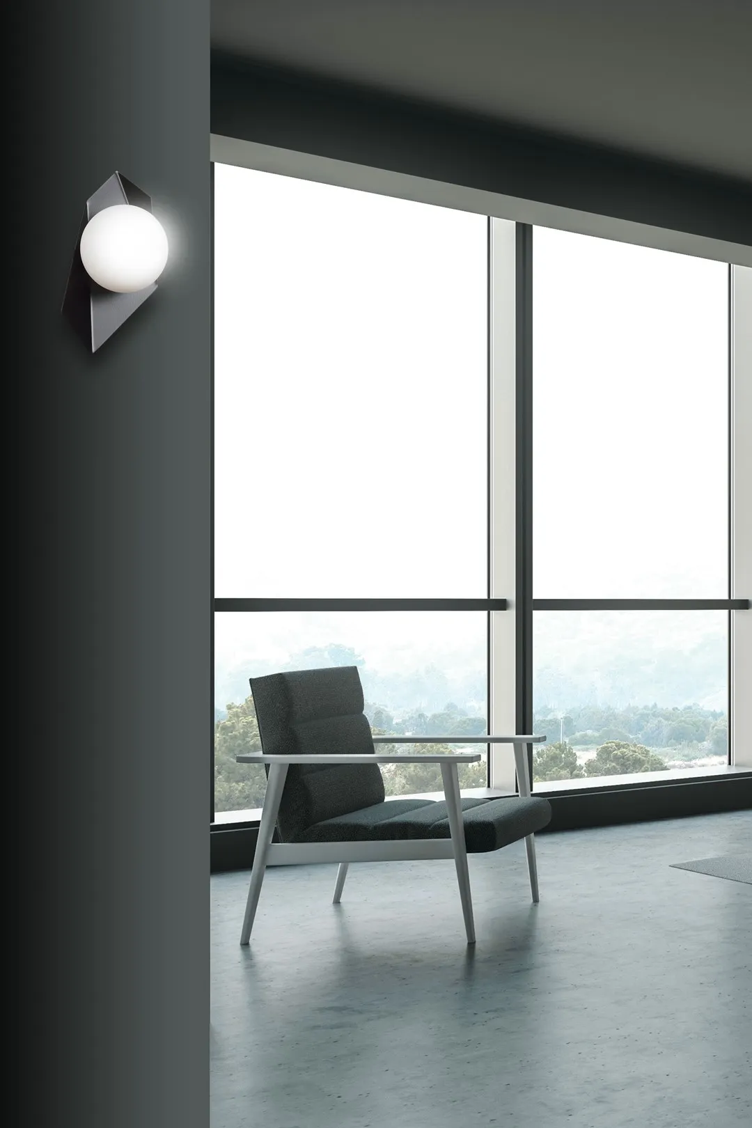 Lampa wisząca DRIFTON 1 czarny biały — zdjęcie 6
