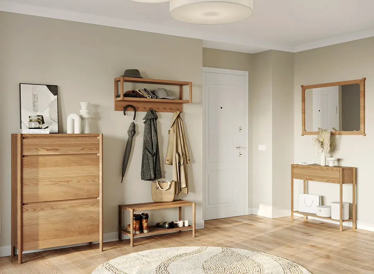 Szafka na buty wysoka dębowa CAMPI dąb olejowany - KULCA18