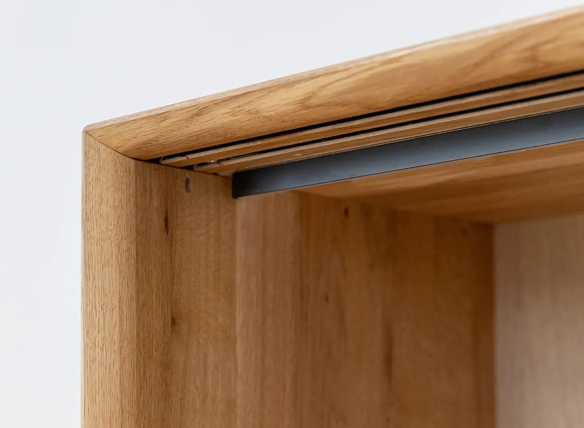 Szafka RTV MODERN LOFT 2-drzwiowa 200x50x52 cm - dąb olejowany - PLMOL07D