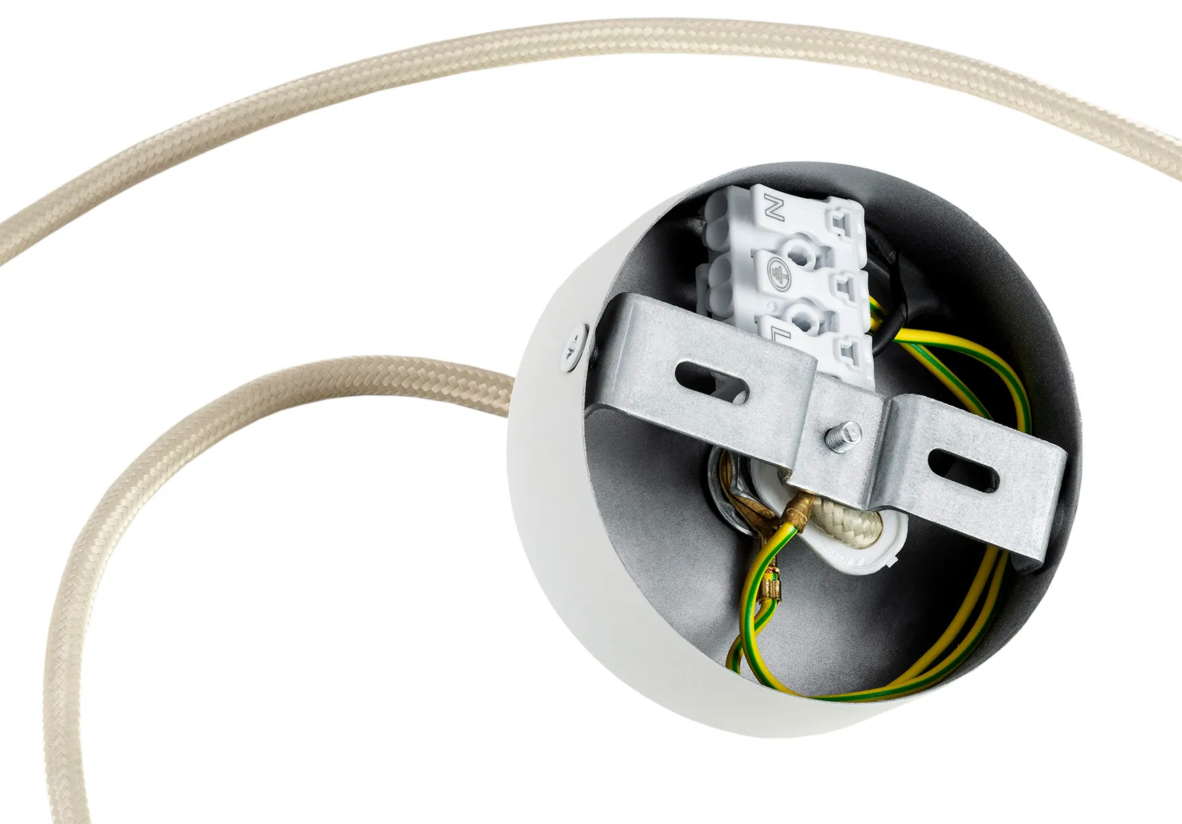 Lampa wisząca PIAVA biały biało-brązowy marmurek 144cm - 8443