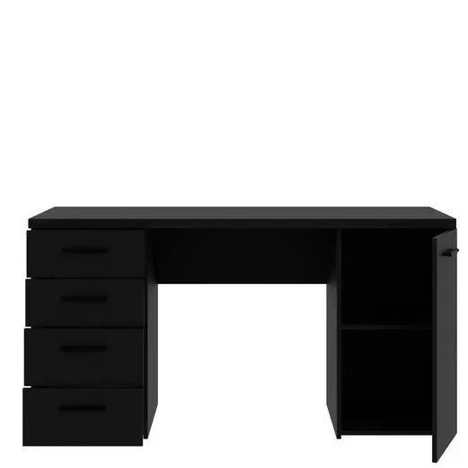 Biurko NET106 z szafką i 3 szufladami - czarny - MT926-Z13M