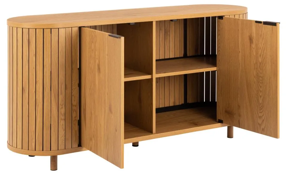 Komoda 2-drzwiowa z półkami COLIMA 160x80 dąb naturalny