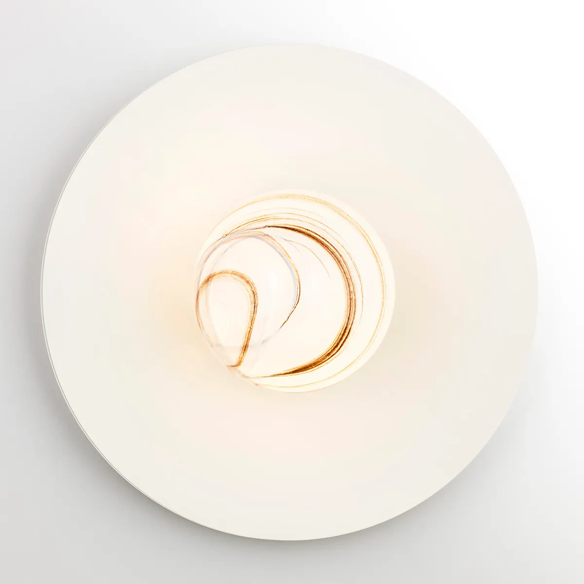 Kinkiet / Plafon PIAVA biały biało-brązowy marmur 30x15cm