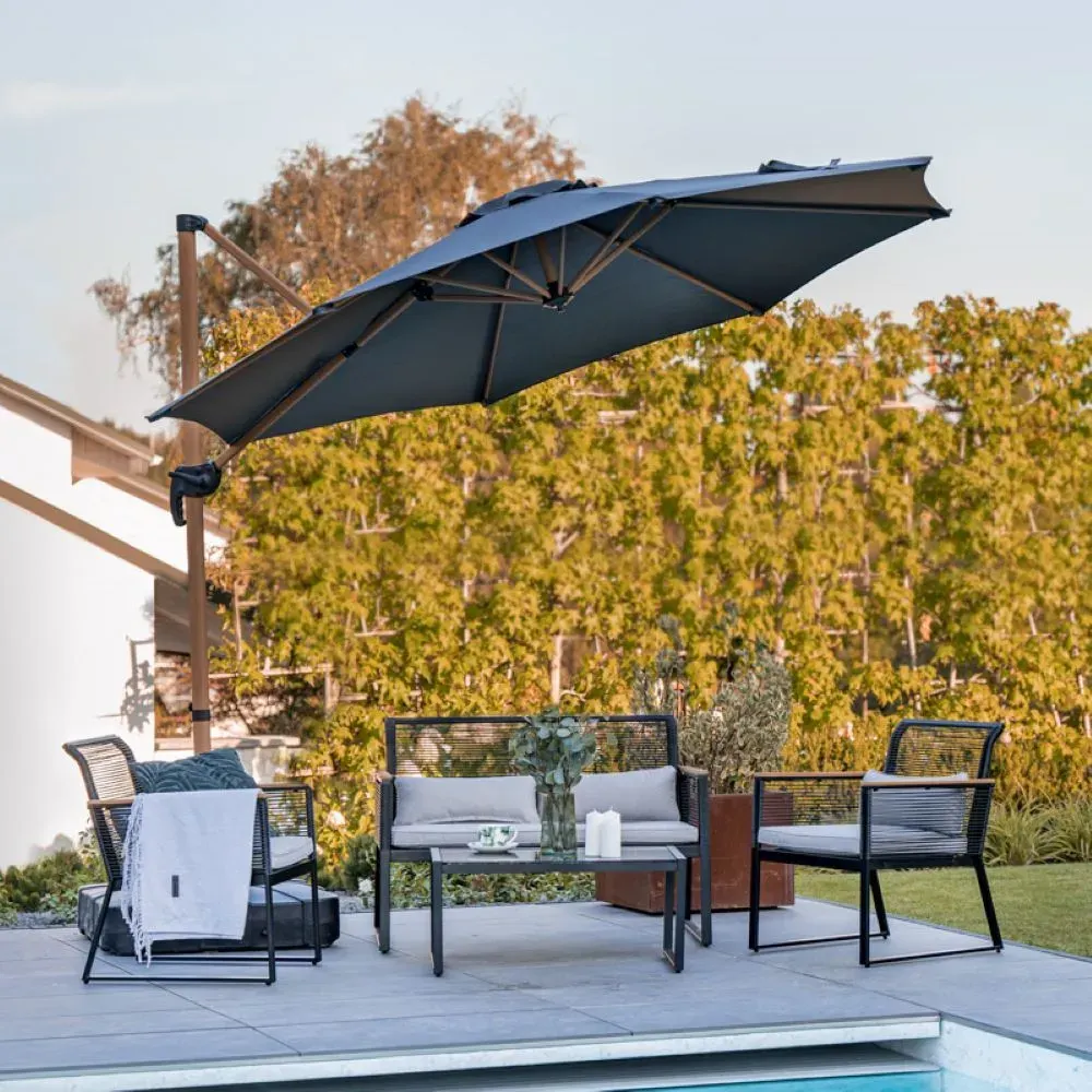 Parasol ogrodowy aluminiowy ROMA S antracyt - MI_5907768278816