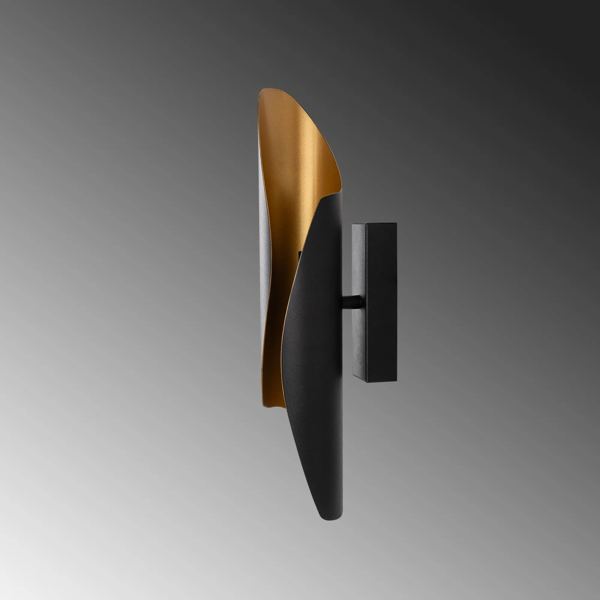 Lampa ścienna kinkiet FLARE 8x40 cm czarna złota - ASI_892OPV2426