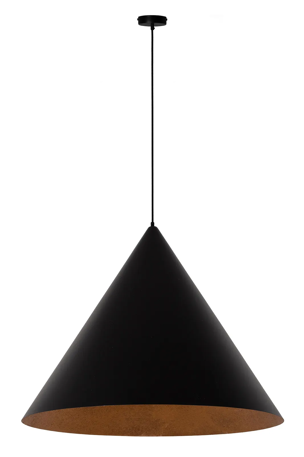 Lampa wisząca VESUVIO L czarno-miedziana