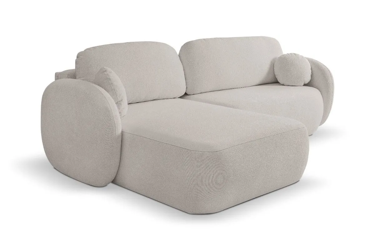 Narożnik rozkładany z pojemnikiem OLIO SICURIO 248 cm lewostronny jasnoszary - OLIO_NAR_SICURIO65_L