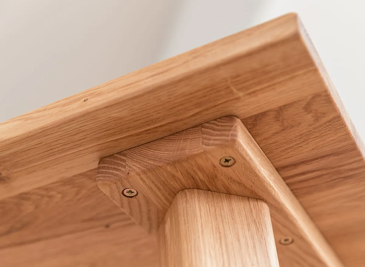 Biurko z 1 szufladą lity dąb olejowany 120x55x75 cm Simona - 3SSIM078