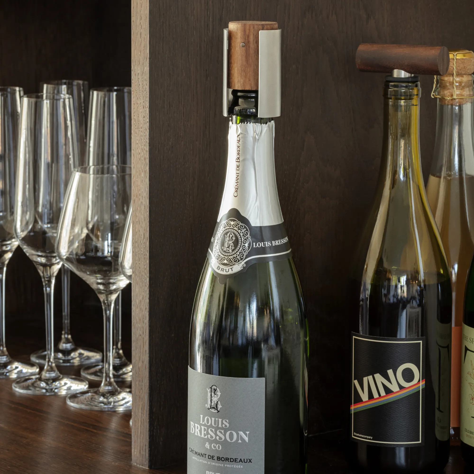 szampan, butelka wina, korek, białe wino, luksusowy alkohol