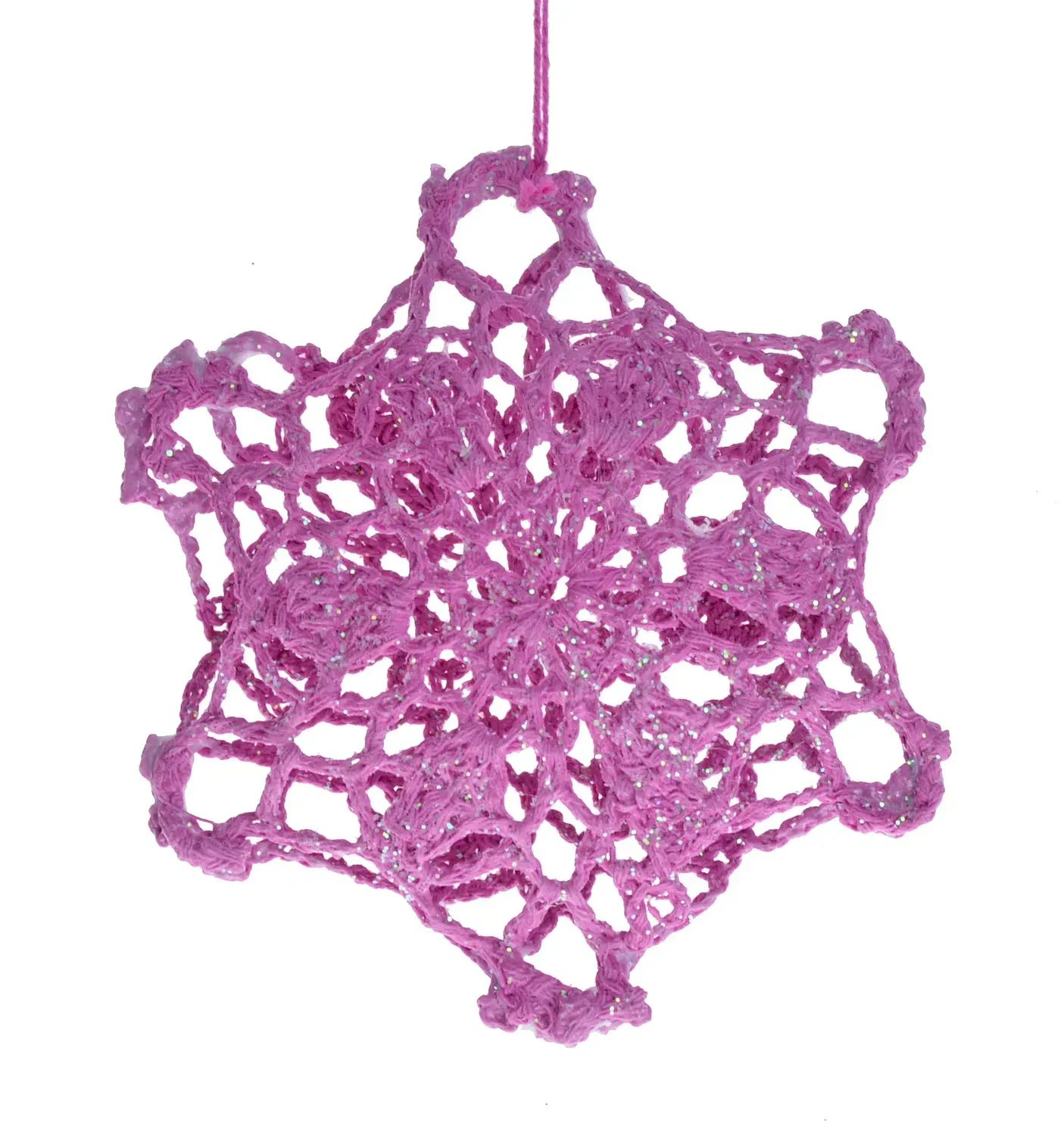 Dekoracja świąteczna GWIAZDKA szydełkowa fioletowa Dekoracja świąteczna GWIAZDKA szydełkowa fioletowa