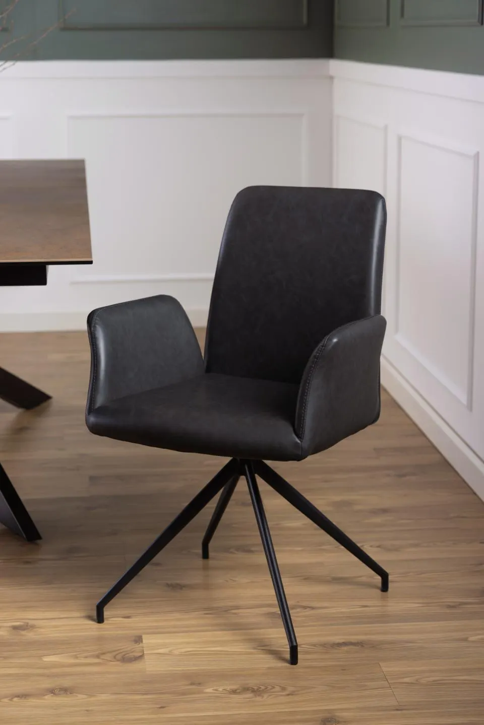 Krzesło obrotowe z podłokietnikami TOSCA Czarny, Czarny - 0000082021