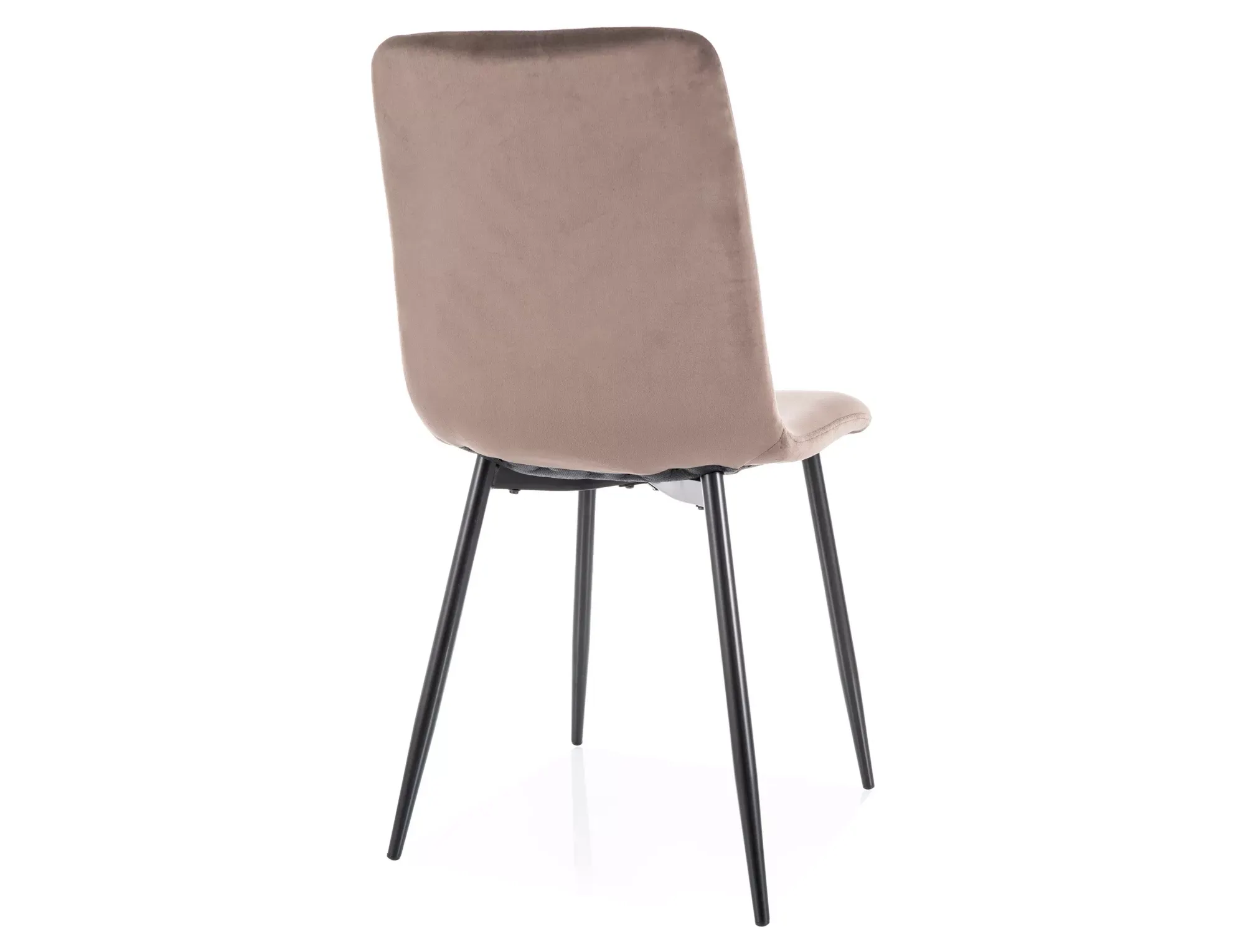 Krzesło tapicerowane DAREN VELVET cappuccino/czarne nogi - DARENVCCA