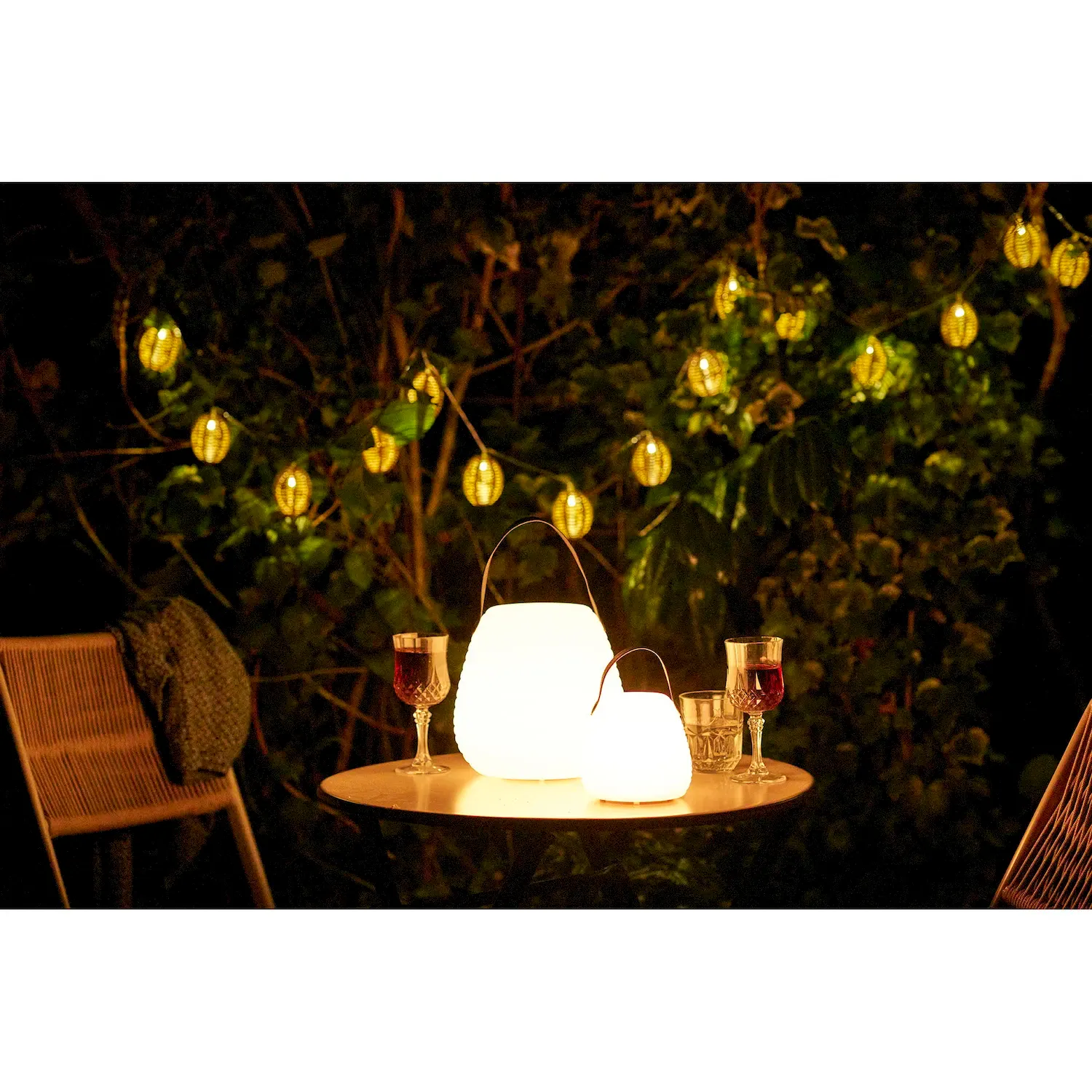 Lampa ogrodowa akumulatorowa DERRY LED 13x12 cm biała — zdjęcie 9