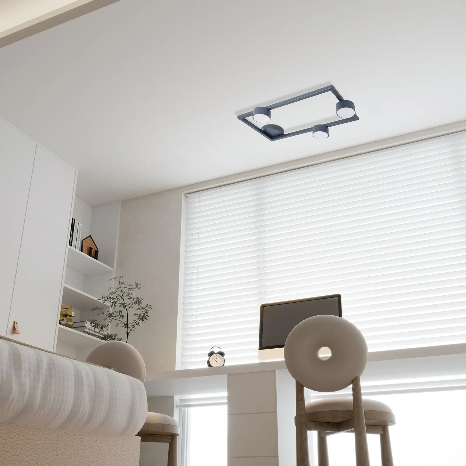 Plafon stalowy FRAME 3 grafit - SI_41281