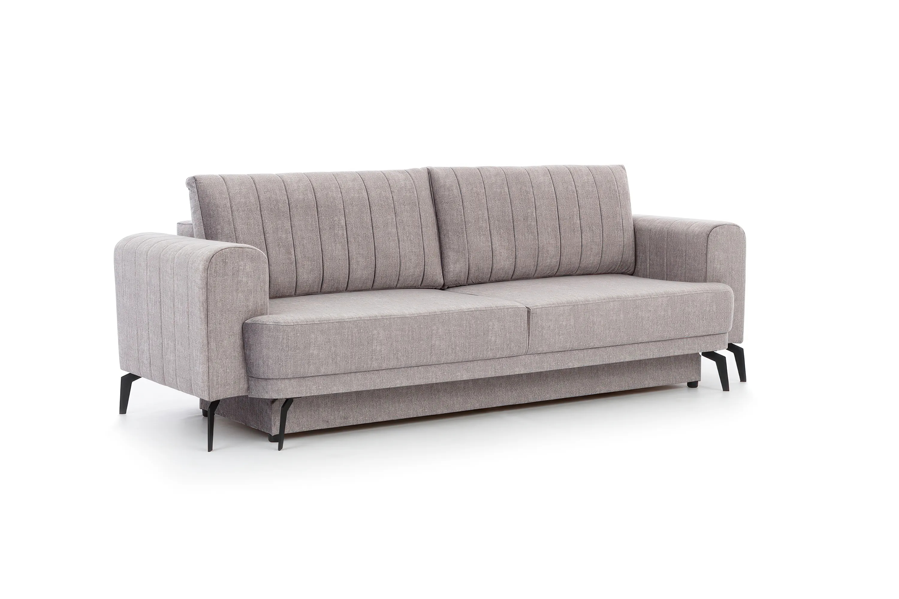 Sofa rozkładana LUZANO (Vogue 14) 250 cm z pojemnikiem szara Kanapa, Meble, Poduszka, Wystrój domu