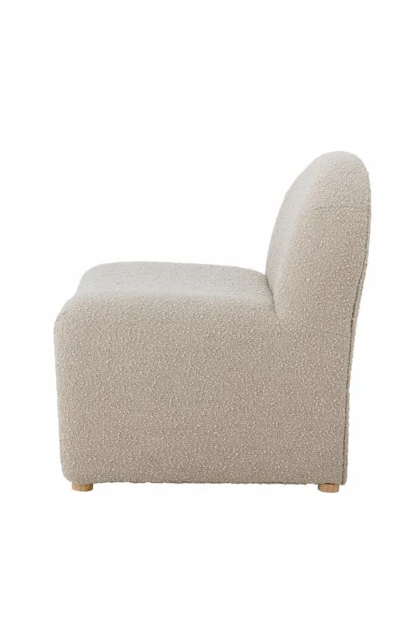 sofa, fotel, fotelik?, beżowy, tkanina bouclé
