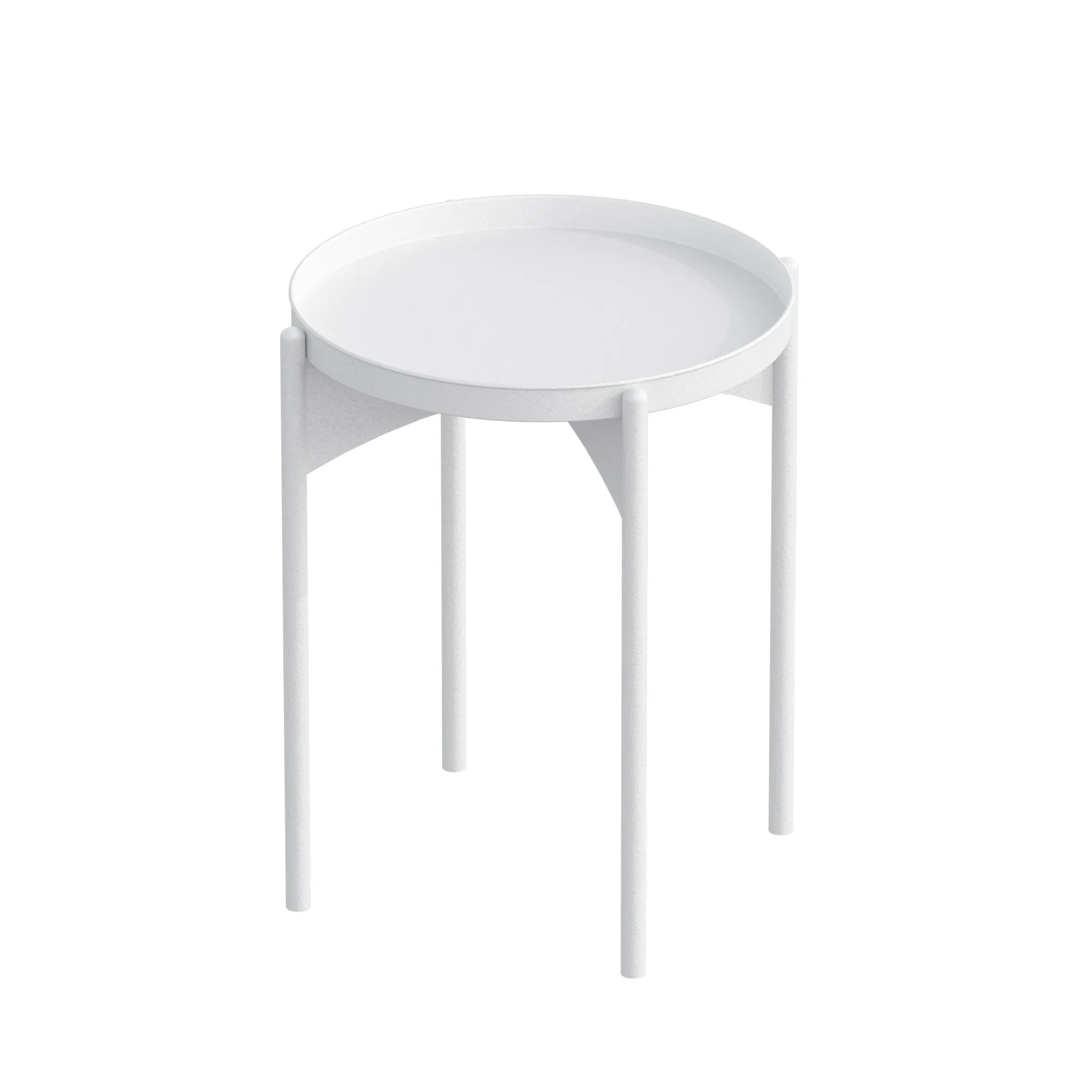 Stolik kawowy metalowy SHB 002 okrągły 44x44 biały Stolik kawowy metalowy SHB 002 okrągły 44x44 biały
