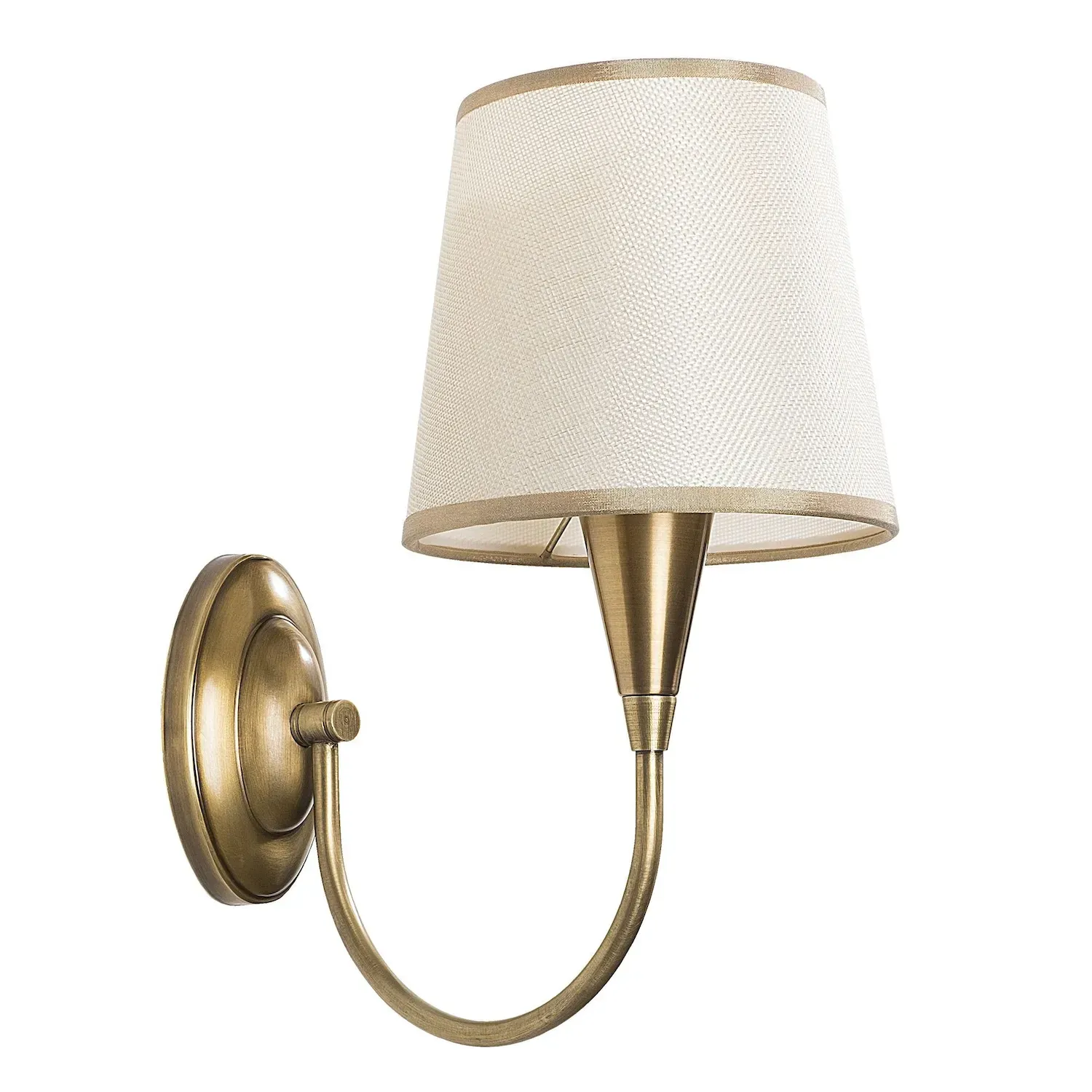 Lampa ścienna kinkiet PARDO 3031 mosiądz beżowym