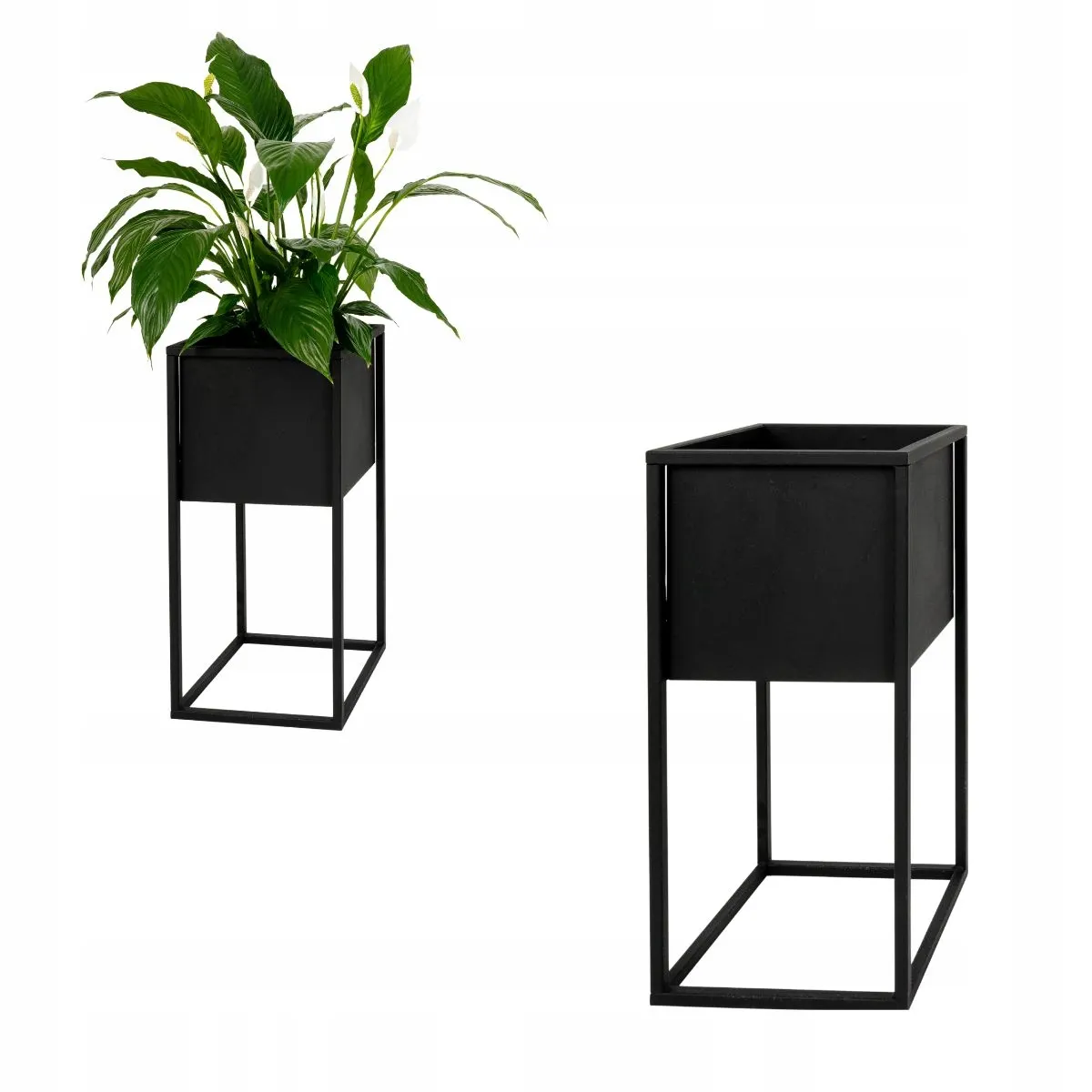 DONICZKA-osłonka na donice metalowa MONACO S czarna Słoik, plantator, Roślina doniczkowa, Ceramika, Wazon