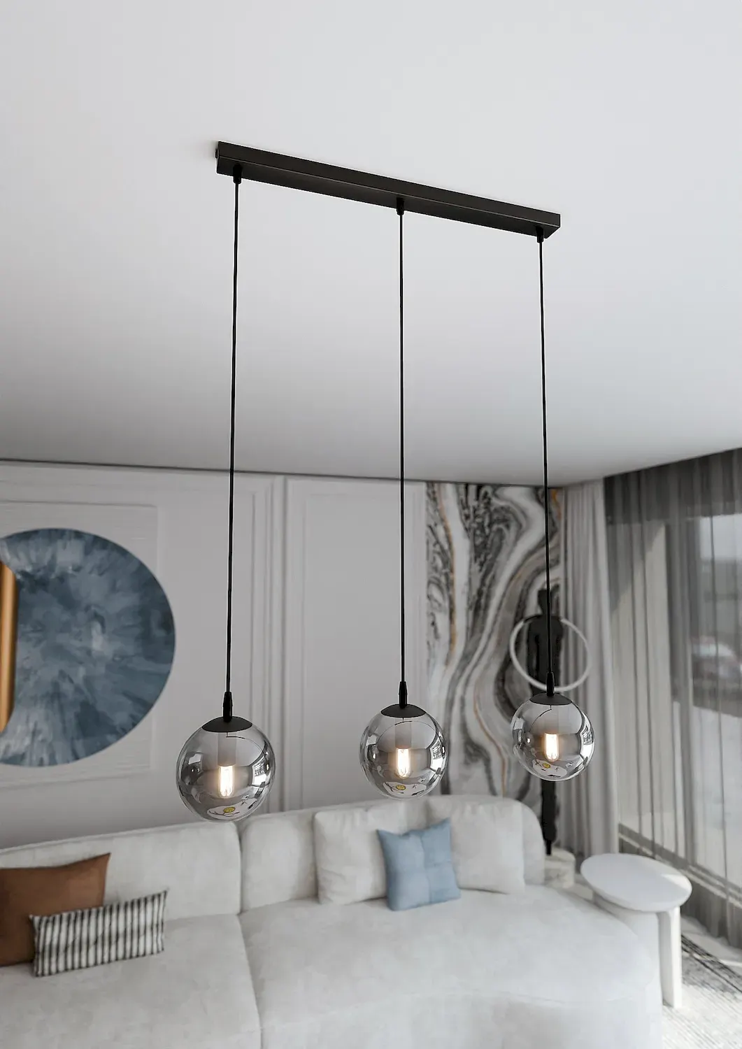 Lampa wisząca COSMO czarny grafitowy - 712/3
