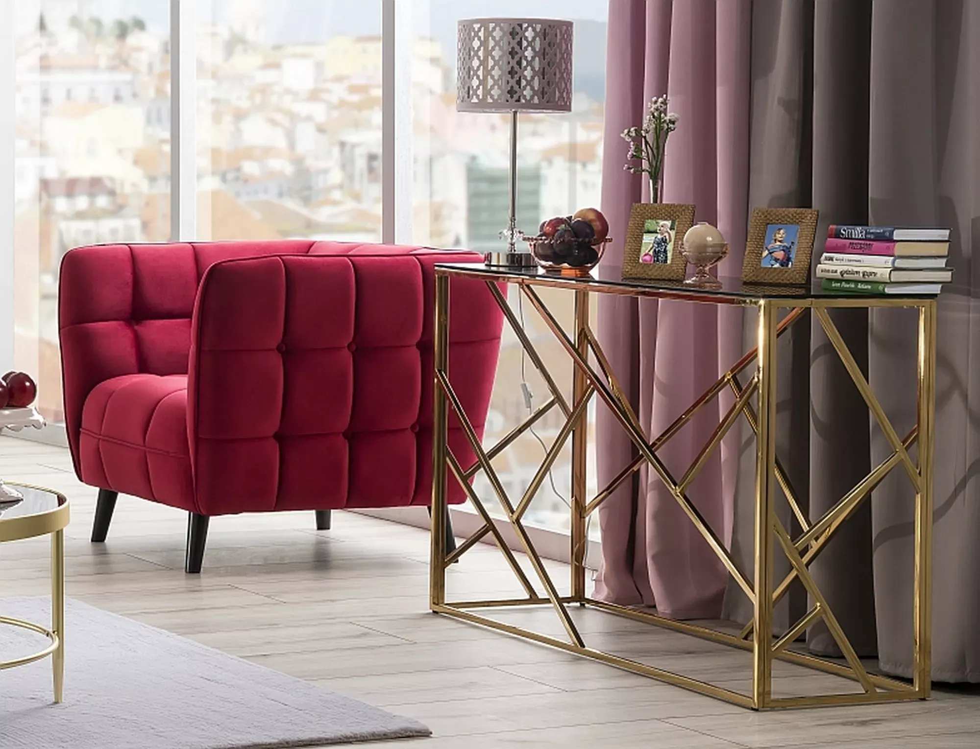 Fotel CASTELLO 1 VELVET Bluvel 59 bordowy wenge - CASTELLO1V59