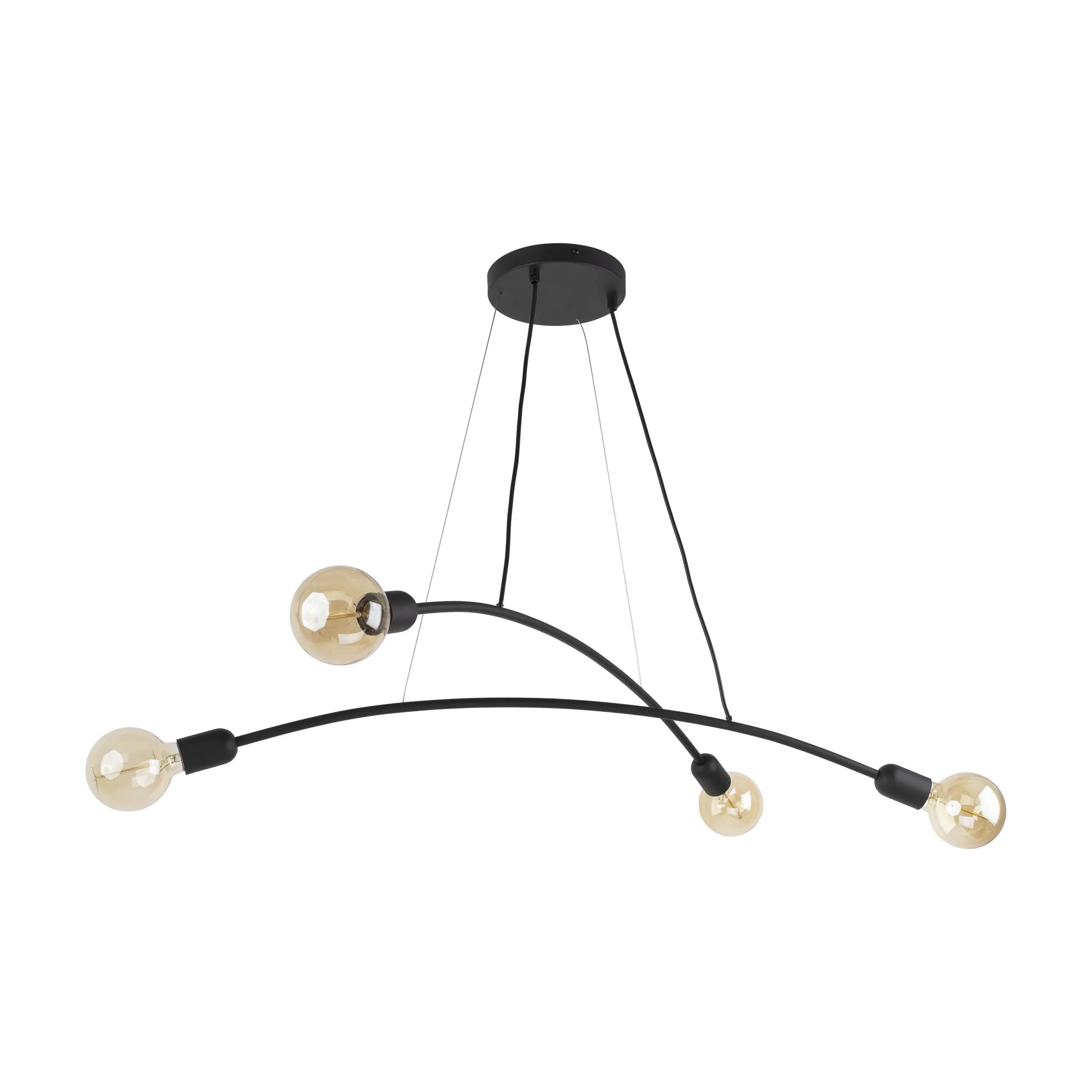Lampa wisząca HELIX czarna metalowa 125x90cm