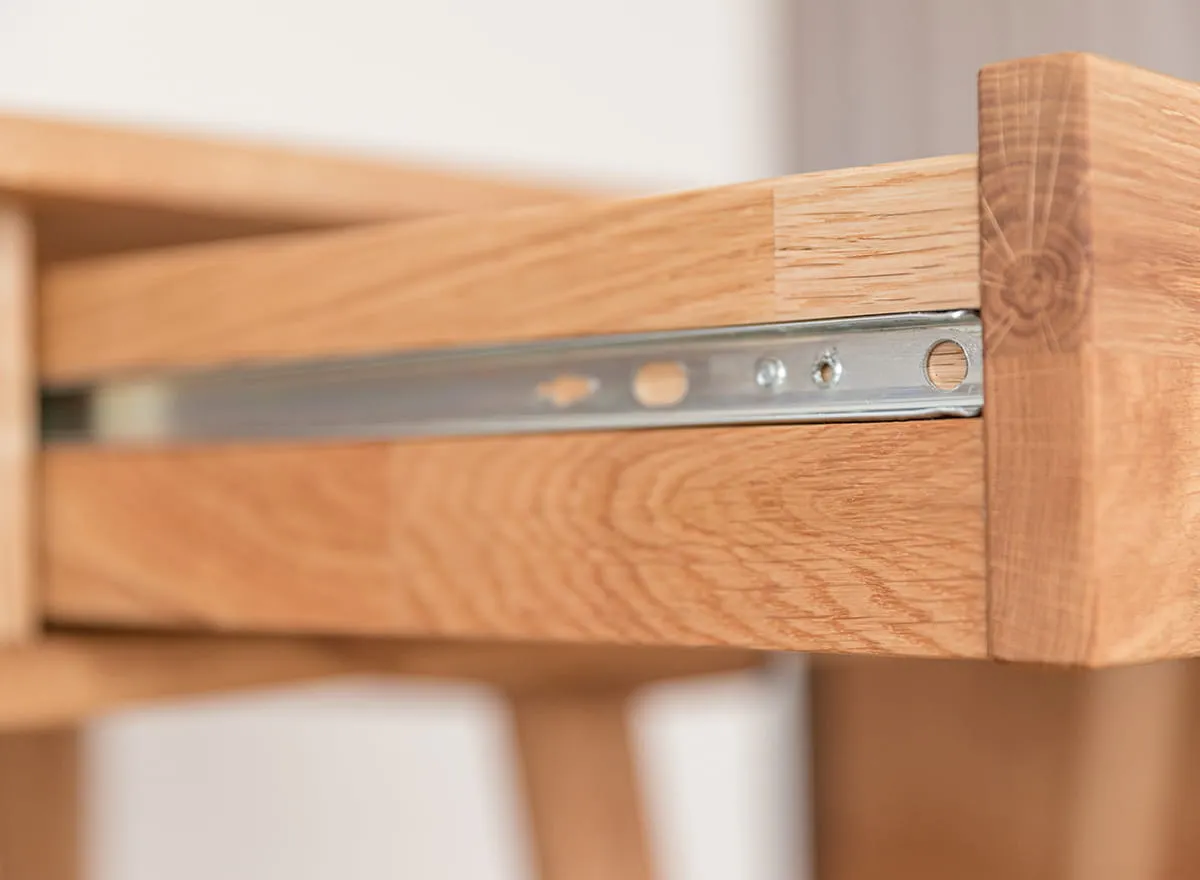 Biurko z 1 szufladą lity dąb olejowany 120x55x75 cm Simona - 3SSIM078