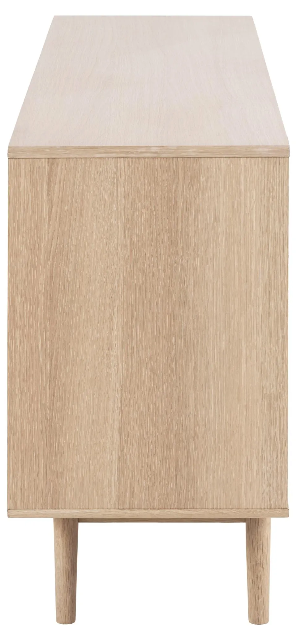 Komoda 2-drzwiowa z 3 szufladami MURAY 160x40x75 Fornir dębowy bielony olejowany - H000021092