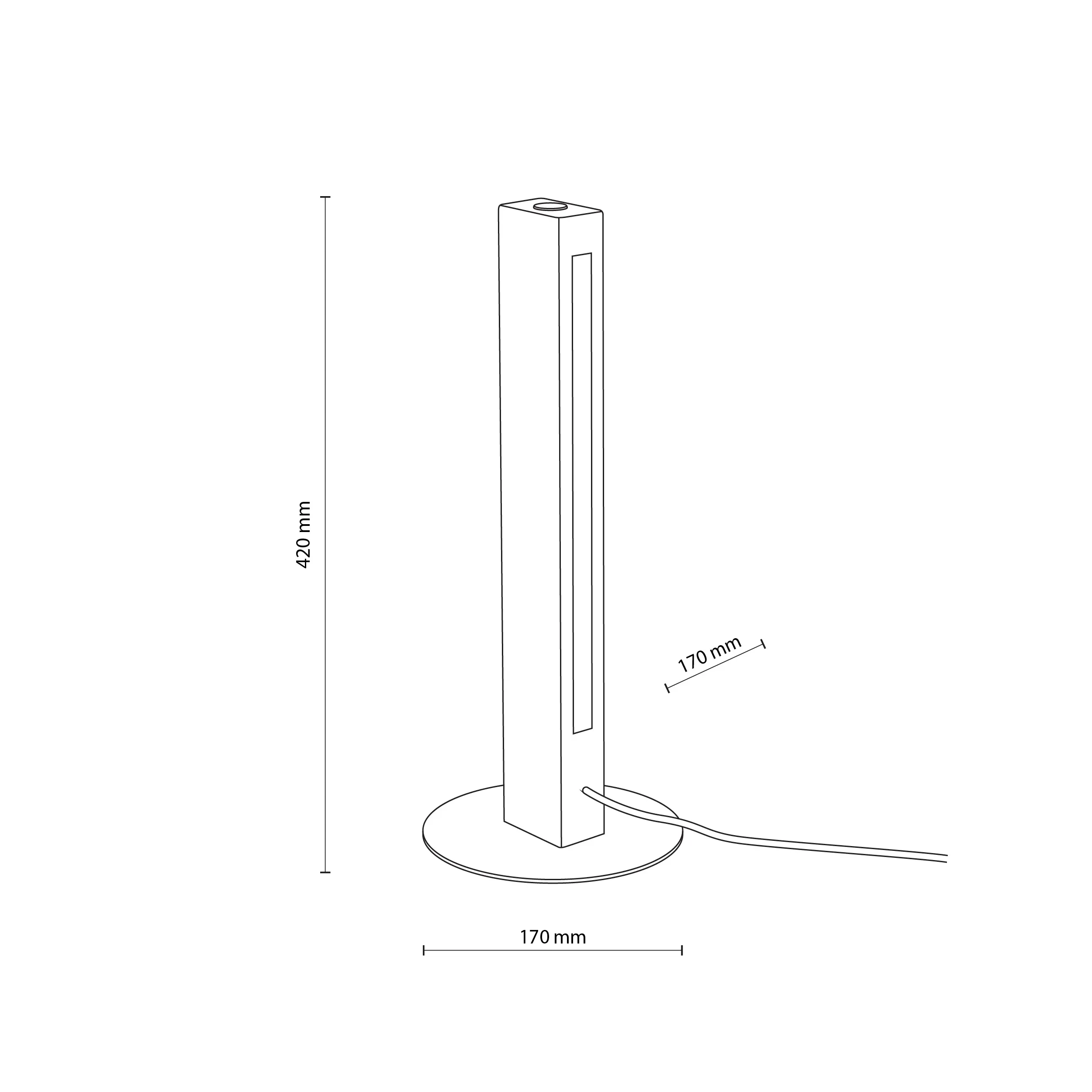 Lampa podłogowa TEO LED czarna podstawa ciemne drewno orzech 42x17cm - TK_1410