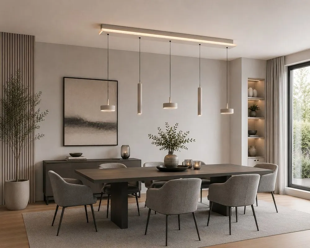 Lampa wisząca CARNAC piątka prosta LED kaszmirowa — zdjęcie 4