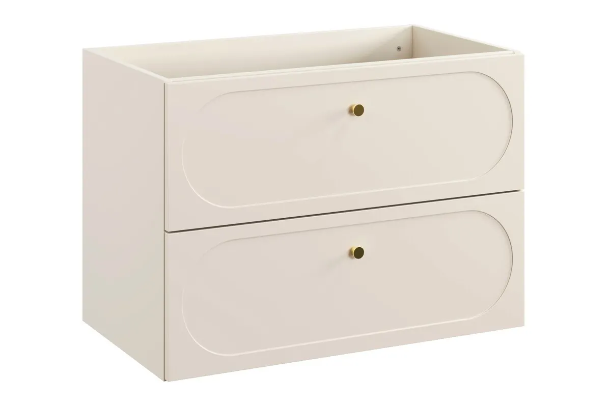 Szafka pod umywalkę 80cm 2 szuflady DONNA SAND beżowa Szuflada, Meble, Gabinet, Skrzynka pocztowa