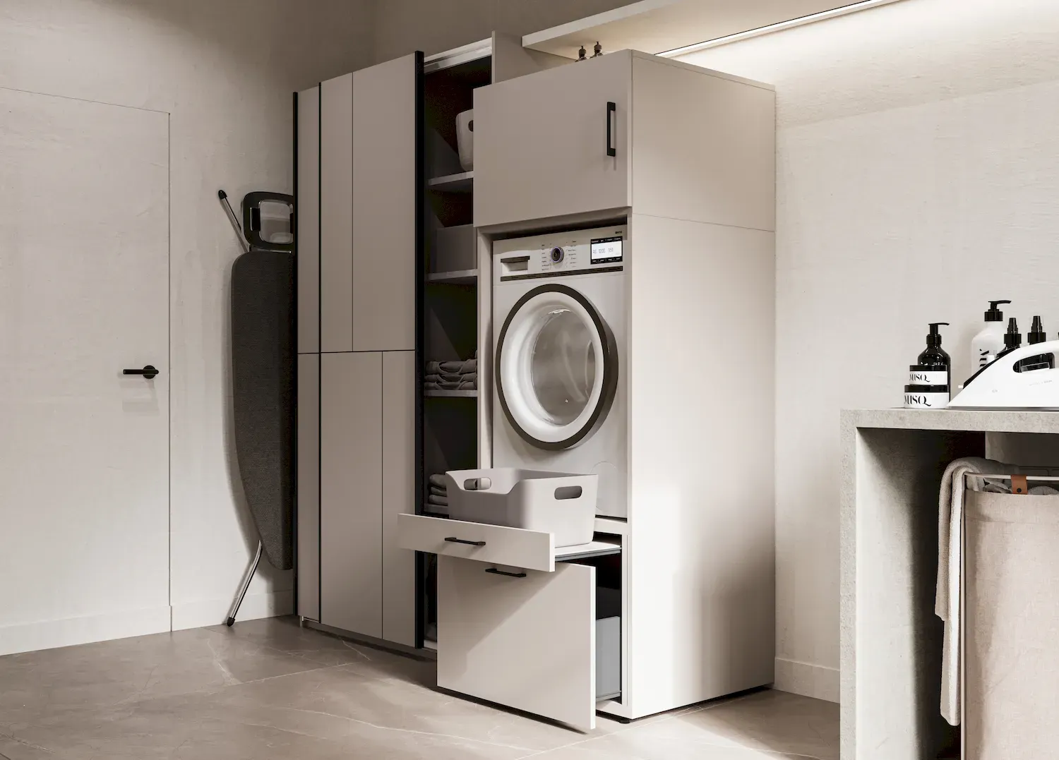 Nadstawka do zabudowy AZA 1-drzwiowa kaszmir - 30KSME08