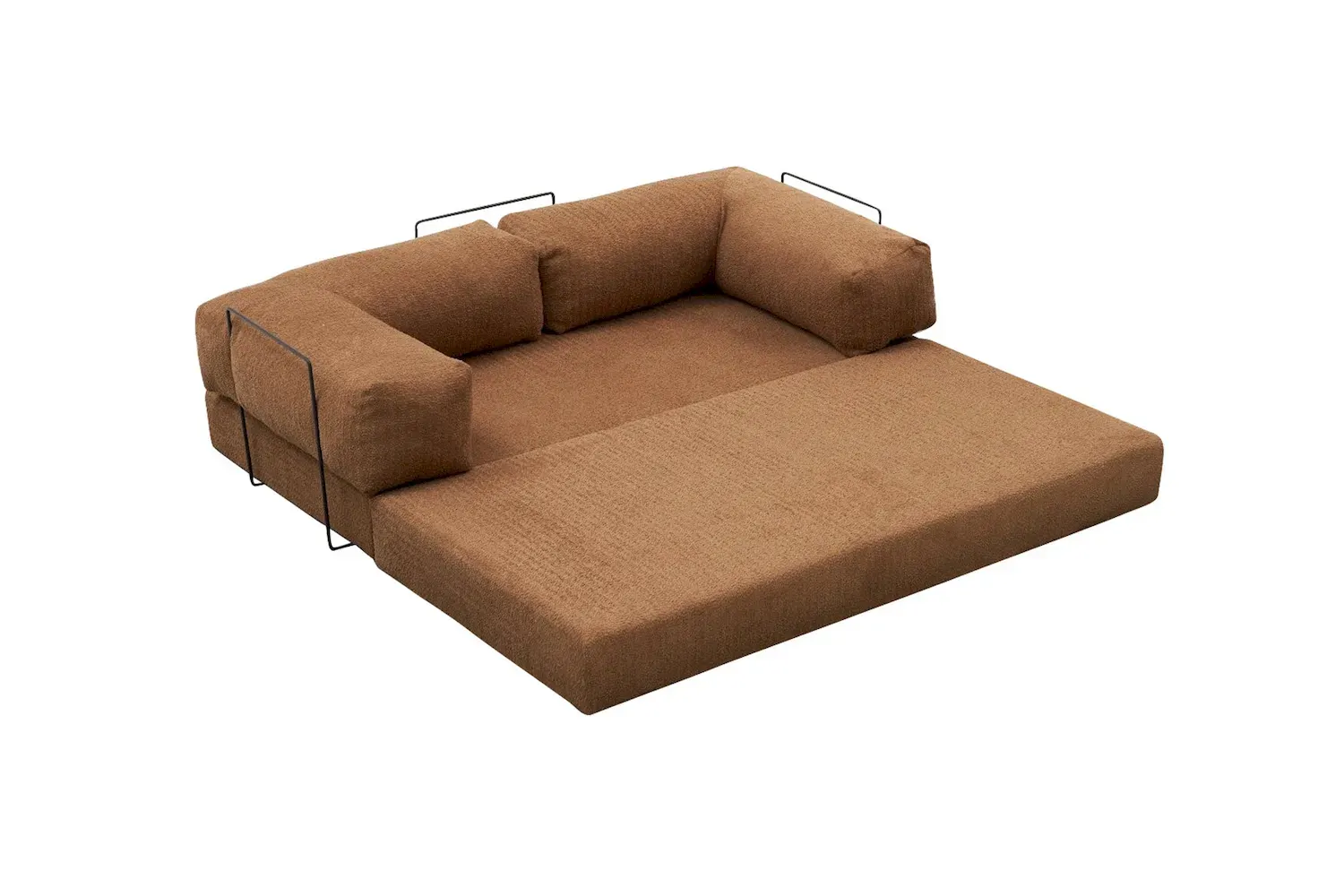 Sofa 3-osobowa rozkładana COMFORT brązowa - ASI_825BLC5220