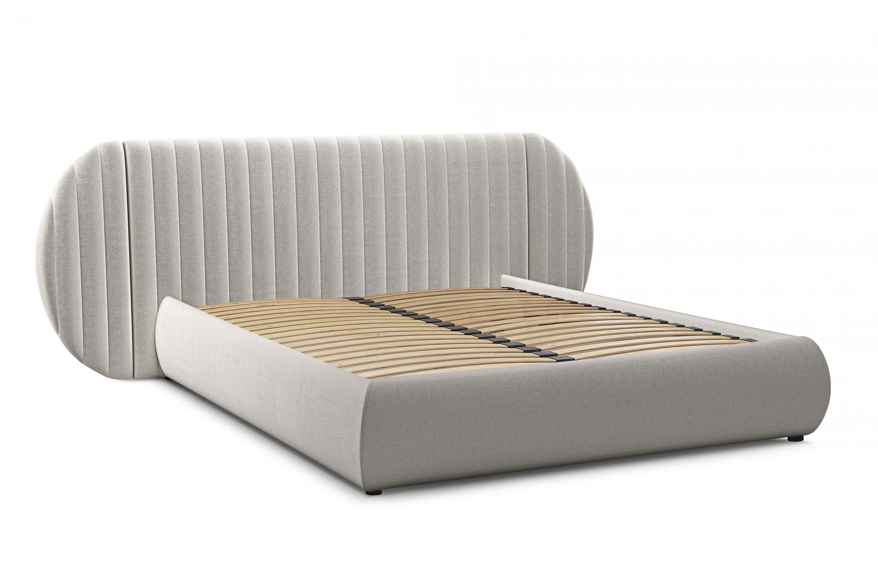 Łóżko Galin z pojemnikiem / 140x200 / Leo 03 - kremowy