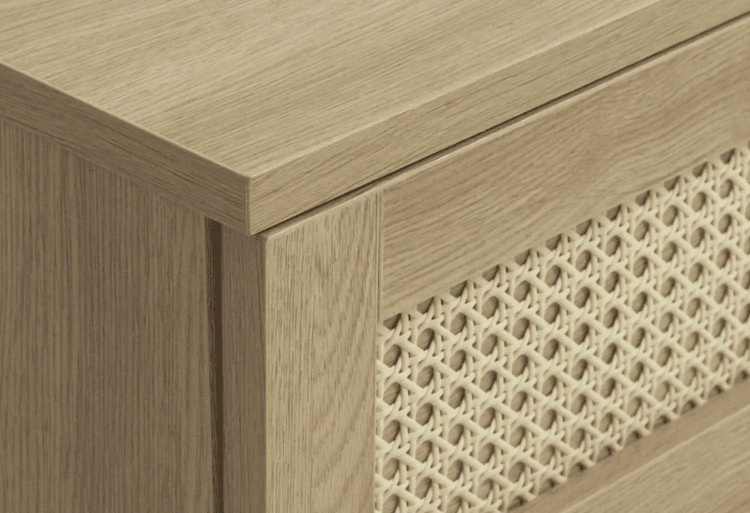 Szafka RTV 2-drzwiowa PENSACOLA z półkami efekt dębu - UN_44642023