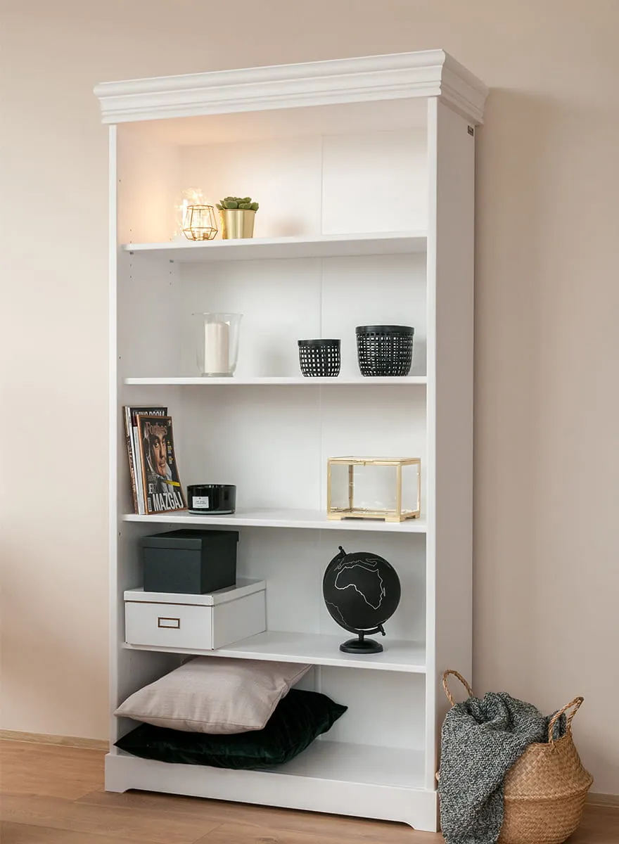 Regał sosnowy Toskania Biały - PL2050B