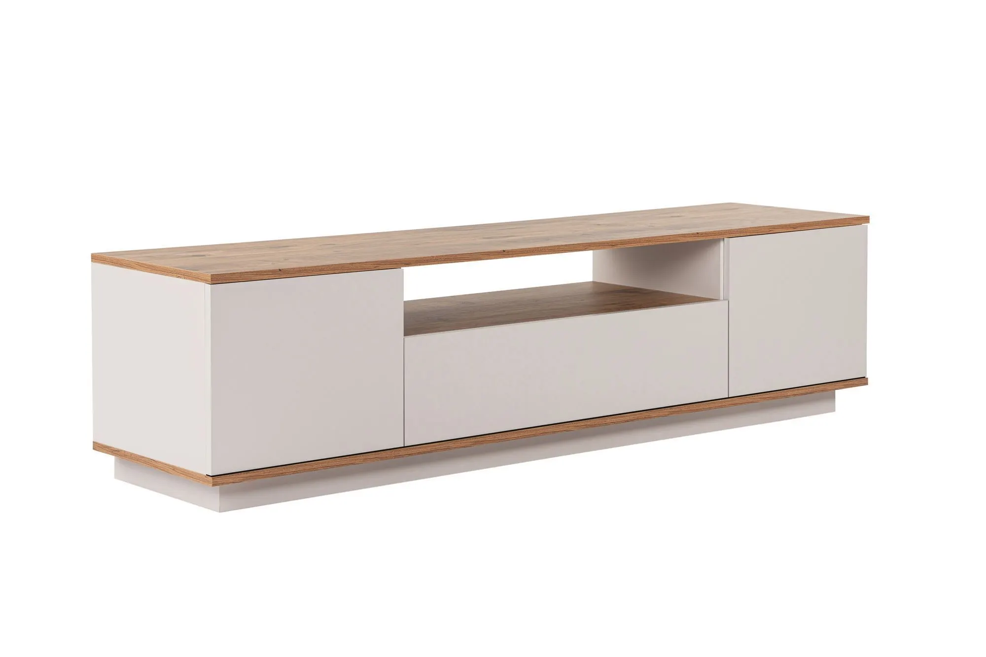 Szafka RTV 3-drzwiowa VERAMONT 180 cm - kaszmirowy sosna atlantycka