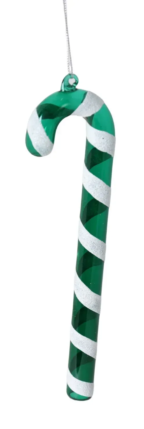 LASKA CUKROWA szklana 4087 zielono-biała