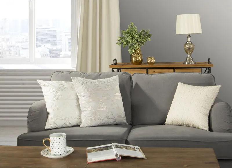 POSZEWKA HAZEL 38X38X8 CM JASNOPOPIELATY - EU_137270