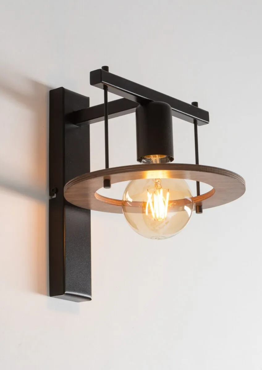 Kinkiet COFFEE 1 czarno-brązowy - SI_32489