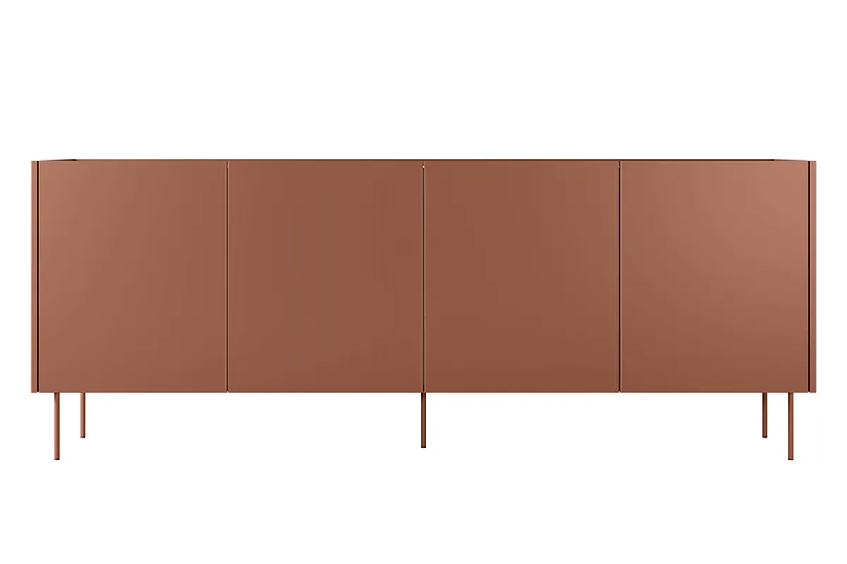 Komoda DESIN 220 4D - czerwony ceglany - dąb nagano - B_148992